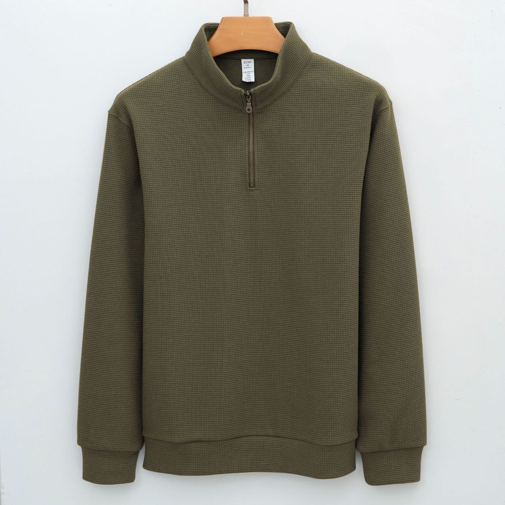 Men's Half-zip Loose Long-sleeved Casual Sweatshirt Wrinkle-free Hoodie